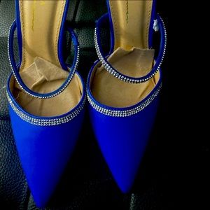 Olivia slide in heels with rhinestones size 8